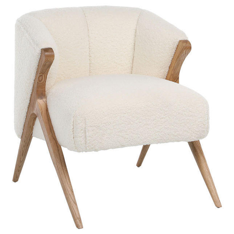 Dovetail Marina Faux Sheepskin Occasional Chair 