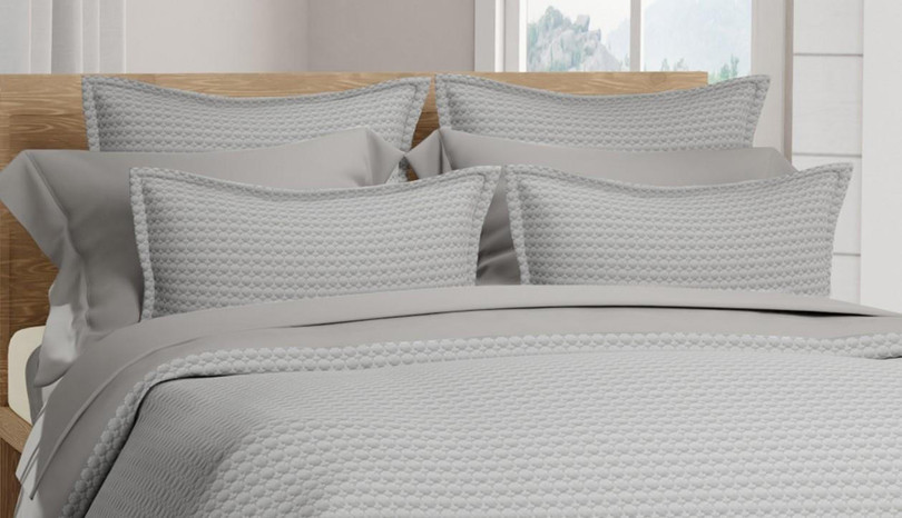 Daniel Design Studio Alvito Steel Grey Queen Pillowcase Pair 