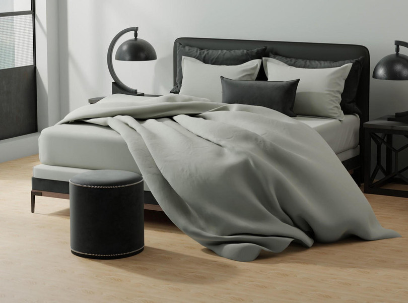 Daniel Design Studio Alvito Steel Grey King Duvet Cover 