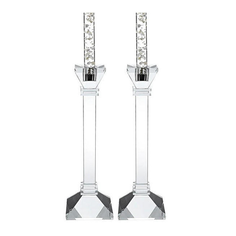 Badash Decor Charleston Classic Crystal Square Candle Holders (Set of 2) 