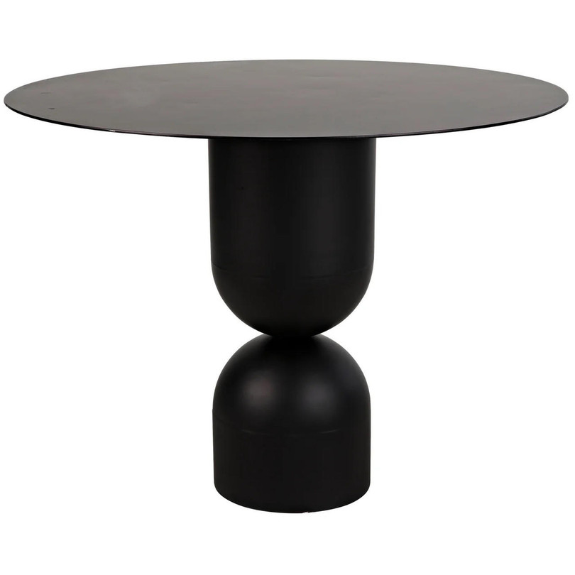 Noir Wanda Black Steel Dining Table 