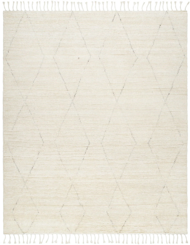 Surya Camille Hand Knotted Cream Wool Rug 