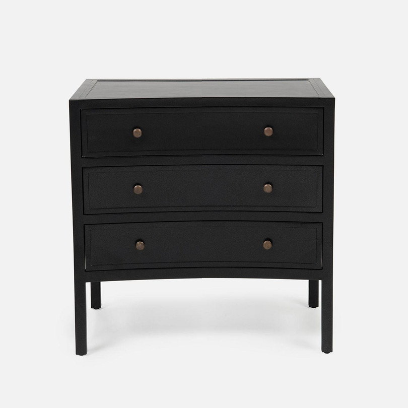 Made Goods Parker Matte Black Metal Nightstand 