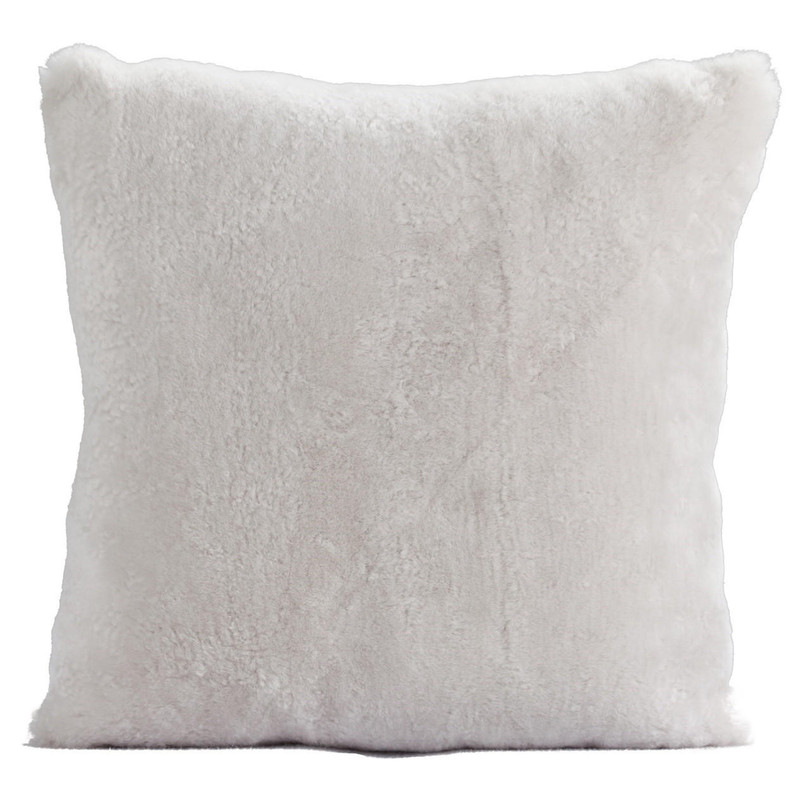 Auskin Shearling Light Grey Shortwool Decorative Pillow 