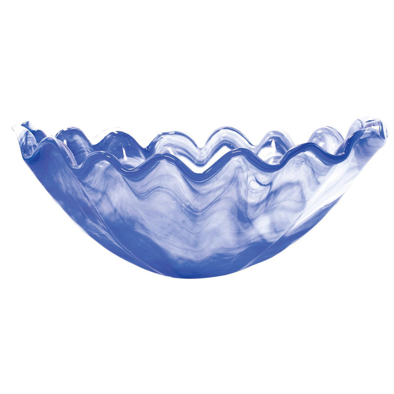 Vietri Onda Glass Cobalt Centerpiece Bowl 