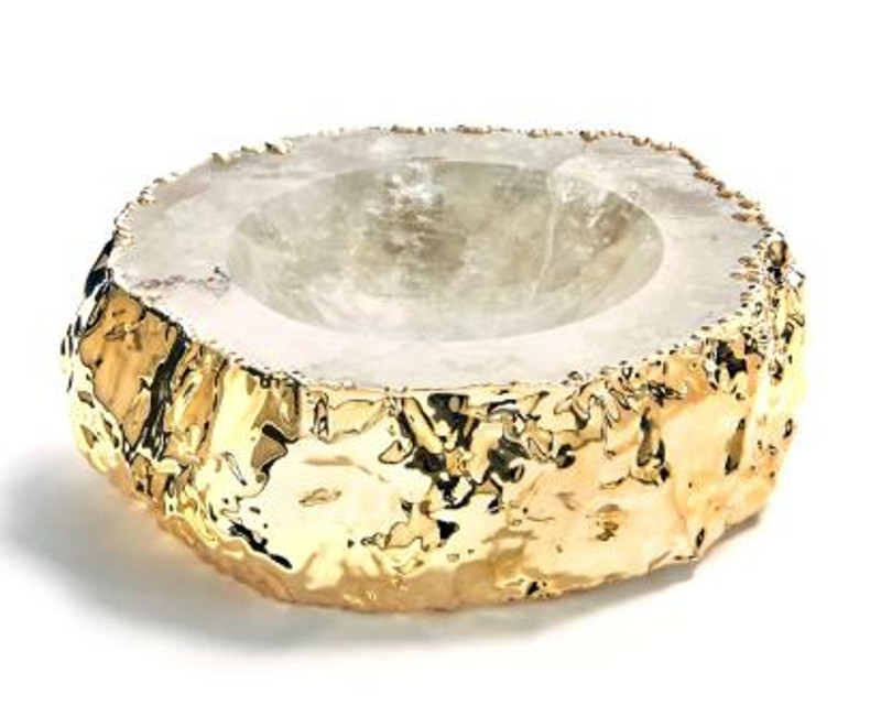 Anna New York Casca Crystal and Gold Bowl 