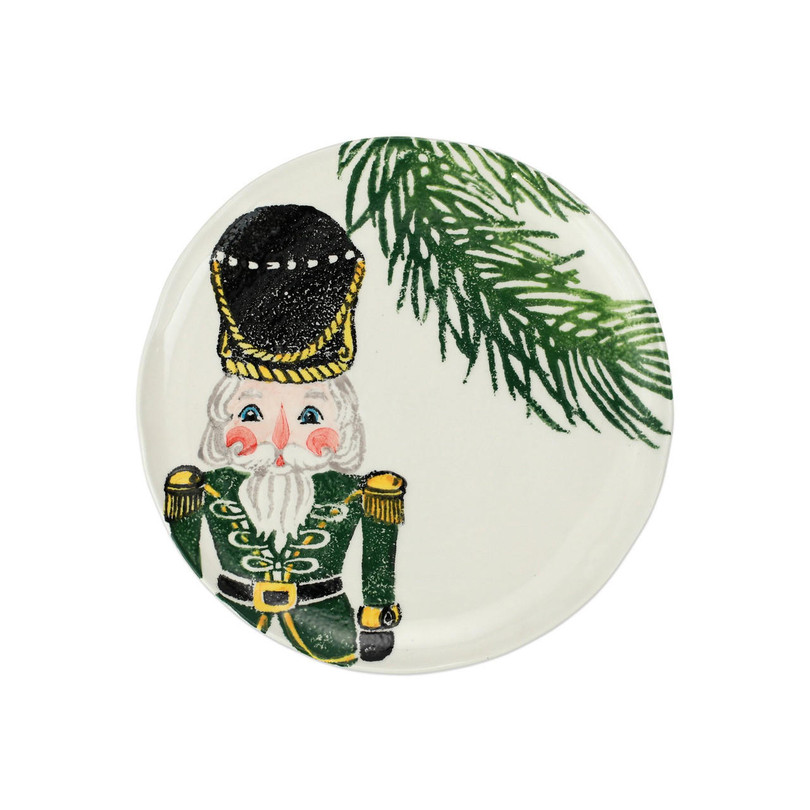 Vietri Nutcrackers Green Salad Plate 