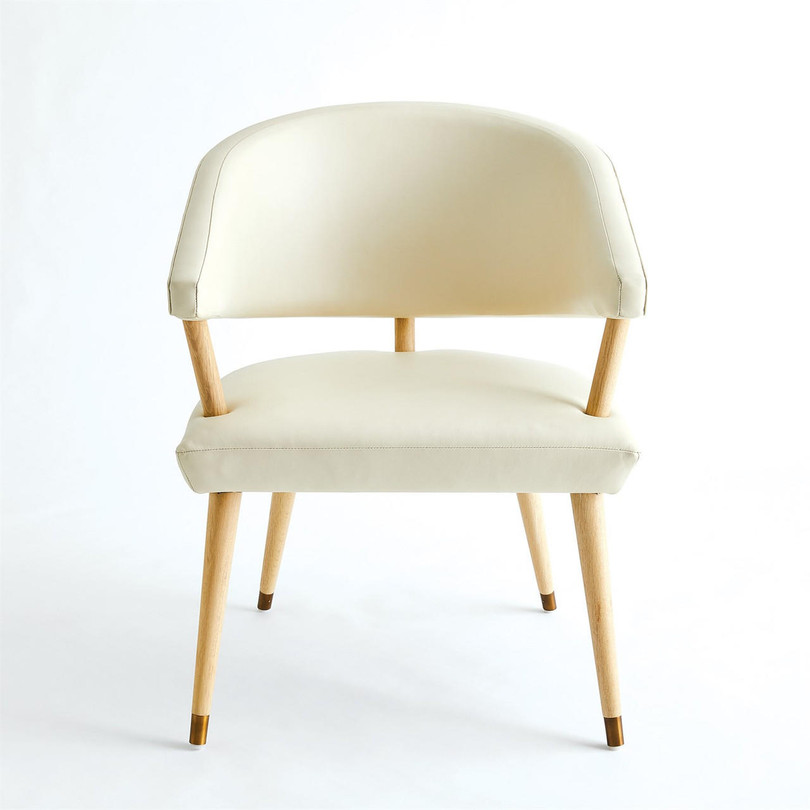 Buy Vera Milk Leather Upholstered Dining Chair online at BelleandJune.com | Dining Furniture
