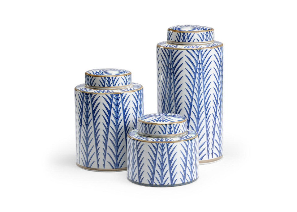 Thelma blue and white kitchen canisters decorative canisters