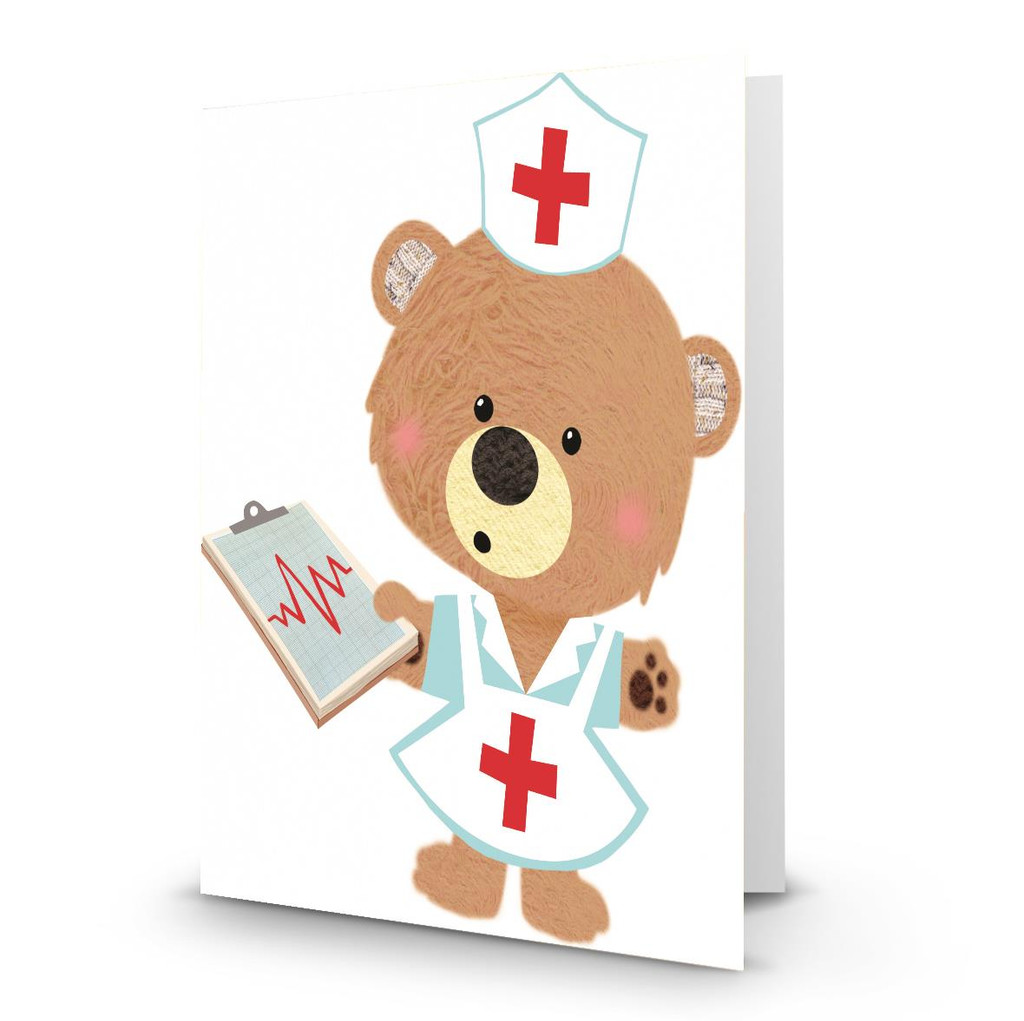 teddy nurse with chart