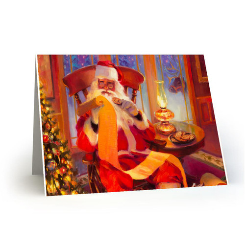 "The Christmas List" - Artist Premier  Holiday Card in Sets - Box Mailed to You - BMTY