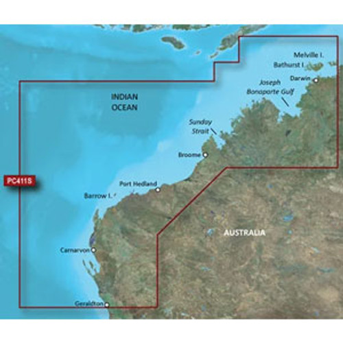 Garmin BlueChart g3 Vision MicroSD Geraldton to Darwin