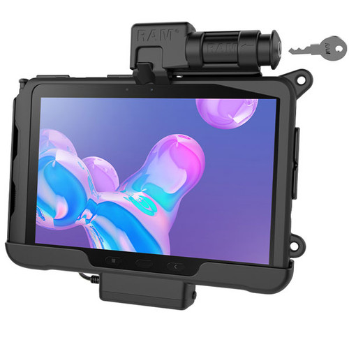 RAM Skin Key-Locking Powered Cradle for Samsung Tab Active Pro