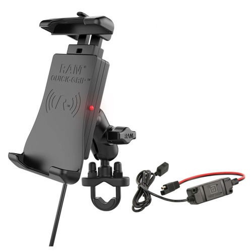 RAM Quick-Grip 15W Wireless Charging Handlebar Mount