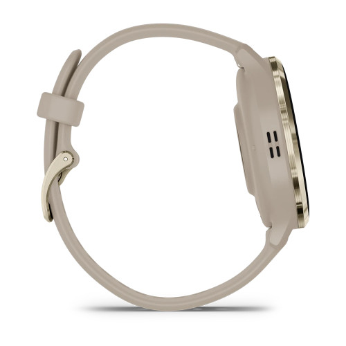 Venu® 2 Plus: Cream Gold Stainless Steel Bezel With Ivory Case And Silicone  Band