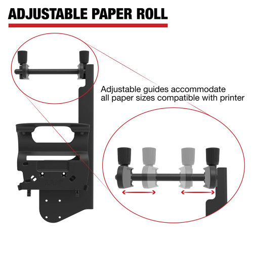 Ram Printer Mount With Paper Feed For Zebra Zq630 Series Ram Pm1 Ze31u 2192