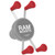 RAM X-Grip Red Rubber Cap 4-Pack