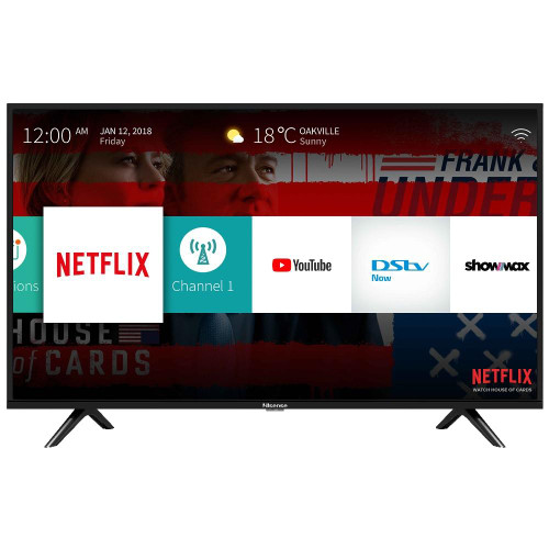 Hisense 40'' LED HD TV,2 HDMI, 2 USB DIVX,1 AV  ,VGA-RGB,Black,Free Bracket
