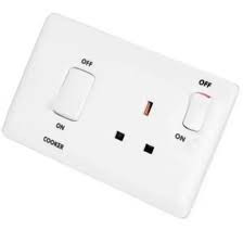 Panasonic Cooker Control Unit 45A DP Switch + 13A Socket DP Switch with Indicator WDBA6120