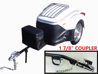 Heritage Motorcycle Trailer (White) w/Coupler