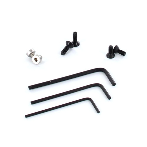 Replace your damaged or lost parts; not a bad idea to keep some in your workbench or range bag just in case!

DESIGNED FOR Staccato 2011® Dawson Precision® Optic pistols with DPO Tactical, DPO-ECO Tactical, or Omega red dot adapter plates. (Omega adapter plates DO HAVE the Omega symbol machined into the plate. – Compare your adapter plate using the photo provided.)
FOR USE WITH Trijicon® RMR®, Holosun® 507C, 508T, and 507Comp red dot sights.
Package Includes:

#3 Cover Plate Screws (x2)
#4 RMR Adapter Plate Screws (x2)
507C/508T Adapter Plate Screws (x2)
1/16" Allen Wrench
5/64" Allen Wrench
2.5mm Allen Wrench
NOTE: This WILL NOT WORK with DPO Carry, DPO-ECO Tactical, or RSF red dot adapter plates!