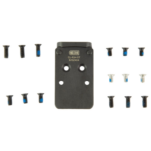 C&H Precision V2 Steel Optic Mounting Plate Fits Glock MOS Trijicon RMR/SRO/RCR, Holosun 407C/507C/507Comp/508T