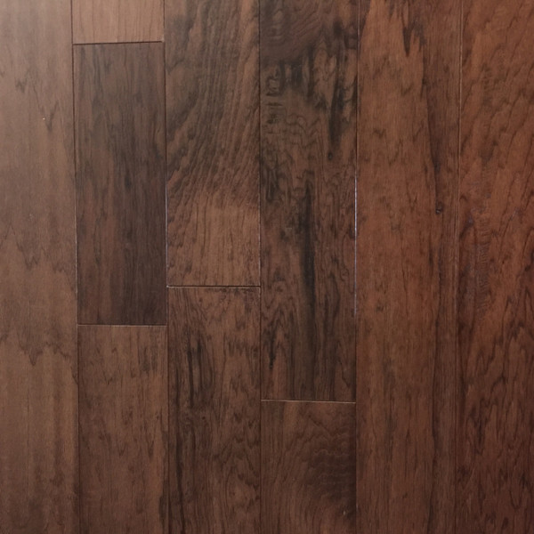 Mullican Lincolnshire Sculpted Cabin 3/8" x 5" x RL Hickory Champagne-$3.39 sq ft. 