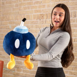 Club Mocchi- Mocchi- Super Mario™ Bob-omb Mega Plush Toy, 15 inch T12813