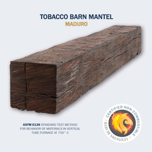 Tobacco Barn Rustic Mantel - Lexington Hearth Non-Combustible Mantel