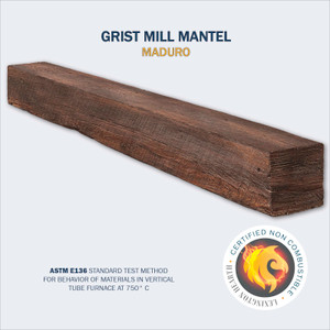 Grist Mill Barnwood Mantel - Lexington Hearth Non-Combustible Mantel