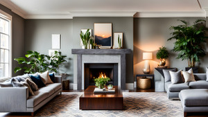 Shadow Roll Stone Fence Mantel - Lexington Hearth Non-Combustible Mantel