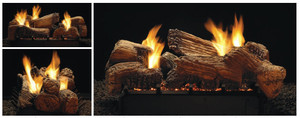 White Mountain Hearth Stone River Multi-Sided Ceramic Fiber Gas Log Set