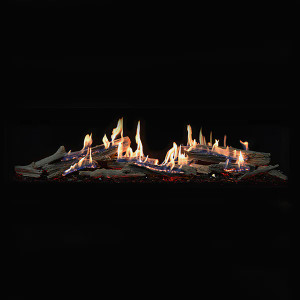 Grand Canyon LDBT72L 72" Bedrock Traditional Linear Drop-In Vented Gas Burner with GlowFire Logs