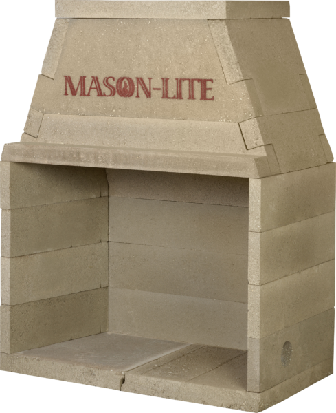 Mason-Lite MFP75 75" Semi-Custom Pre-Cast Masonry Firebox Kit