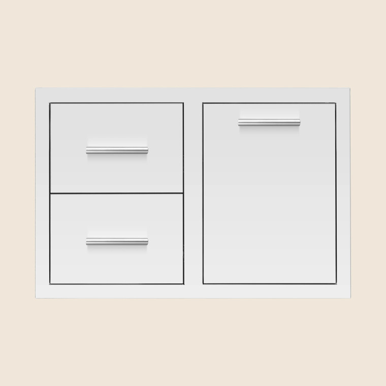 Summerset 33" 2-Drawer and Trash or LP Tank Pullout Drawer Combo