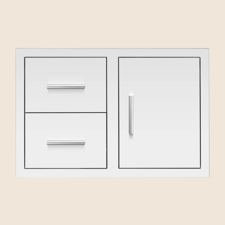 Summerset Masonry Frame, 33" 2-Drawer and Access Door Combo