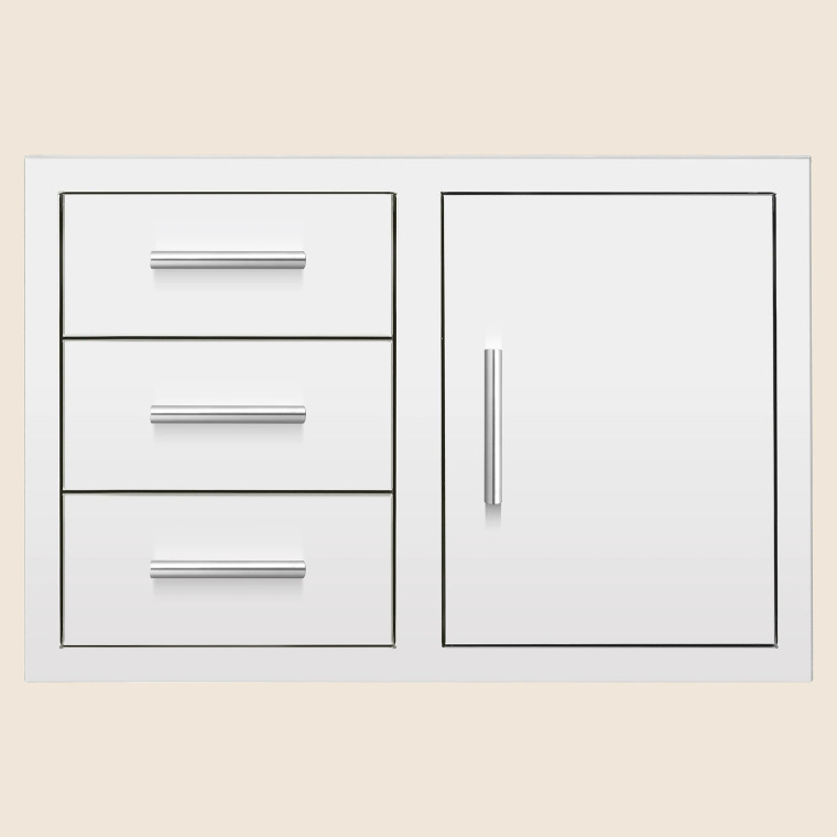 Summerset 33" 3-Drawer and Access Door Combo with Hidden Hinge