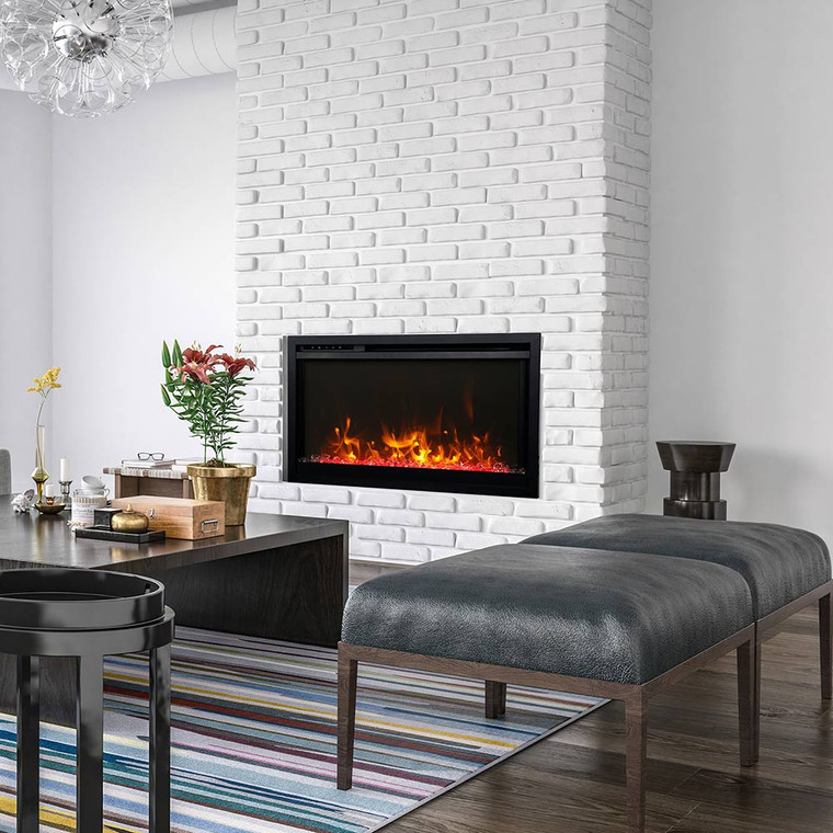 Amantii Traditional Xtra Slim 34" Electric Fireplace (WM-FML-34-4023-STL)
