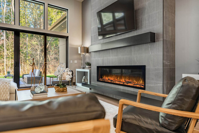 Modern Flames Landscape Pro 56" Slim Built-In Electric Fireplace