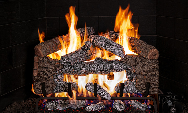 Real Fyre Charred Cinder Collection with G45 Burner