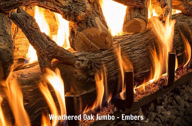 Grand Canyon JUMBOBRNR-48 48" Jumbo Front View Vented Gas Log Burner