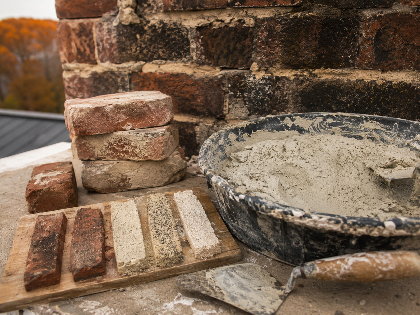 Masonry Repair step 3: Material Matching