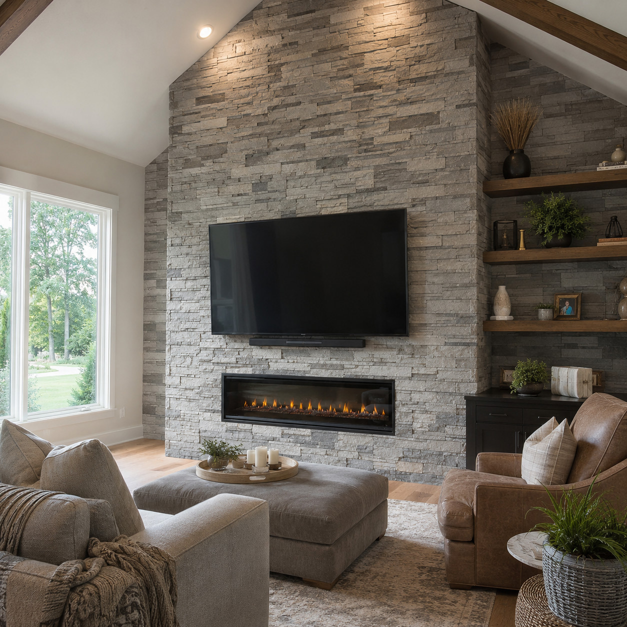 Thin Stone Veneer Installation after