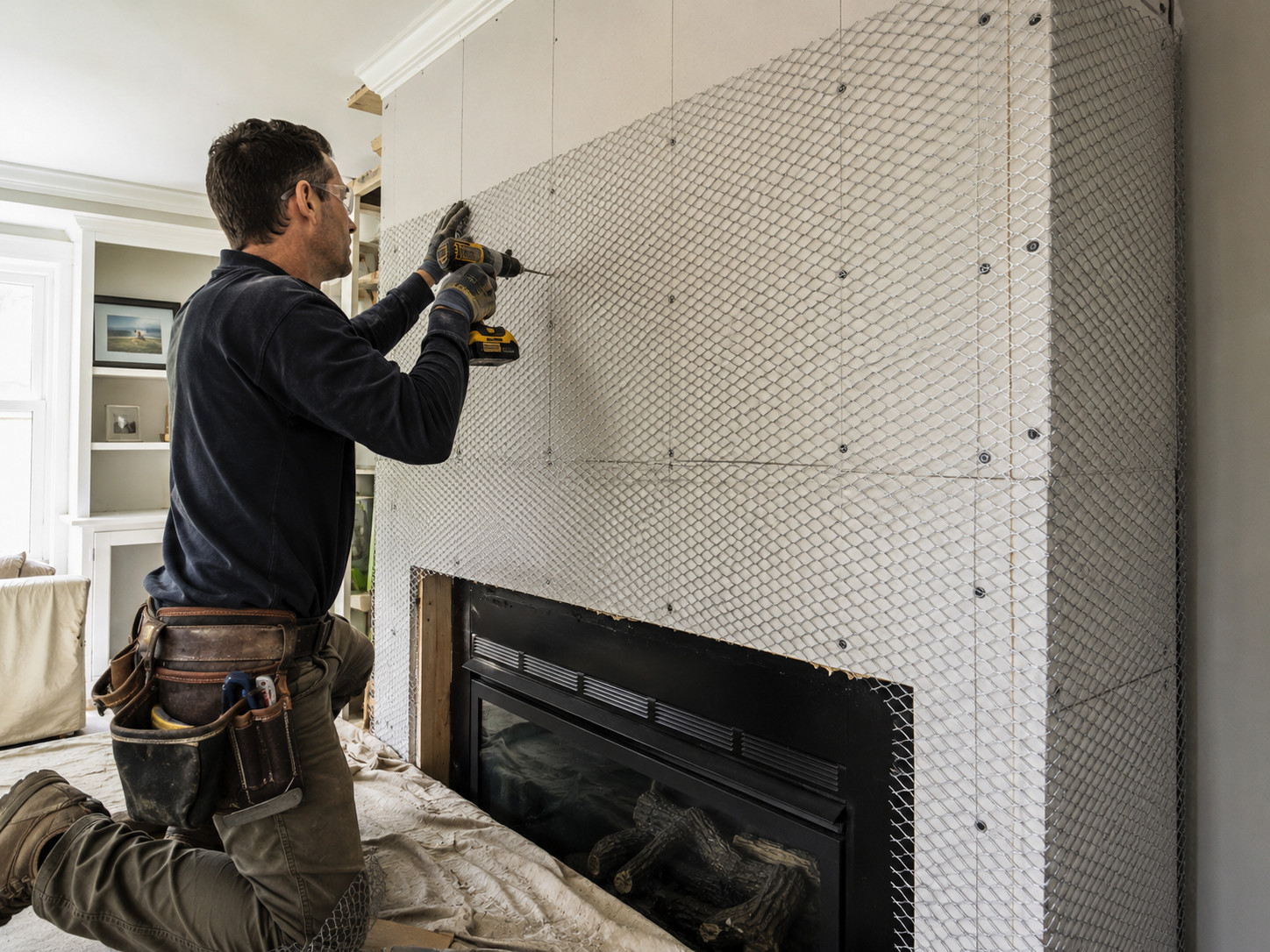 Thin Stone Veneer Installation step 3: Surface Prep & Lath