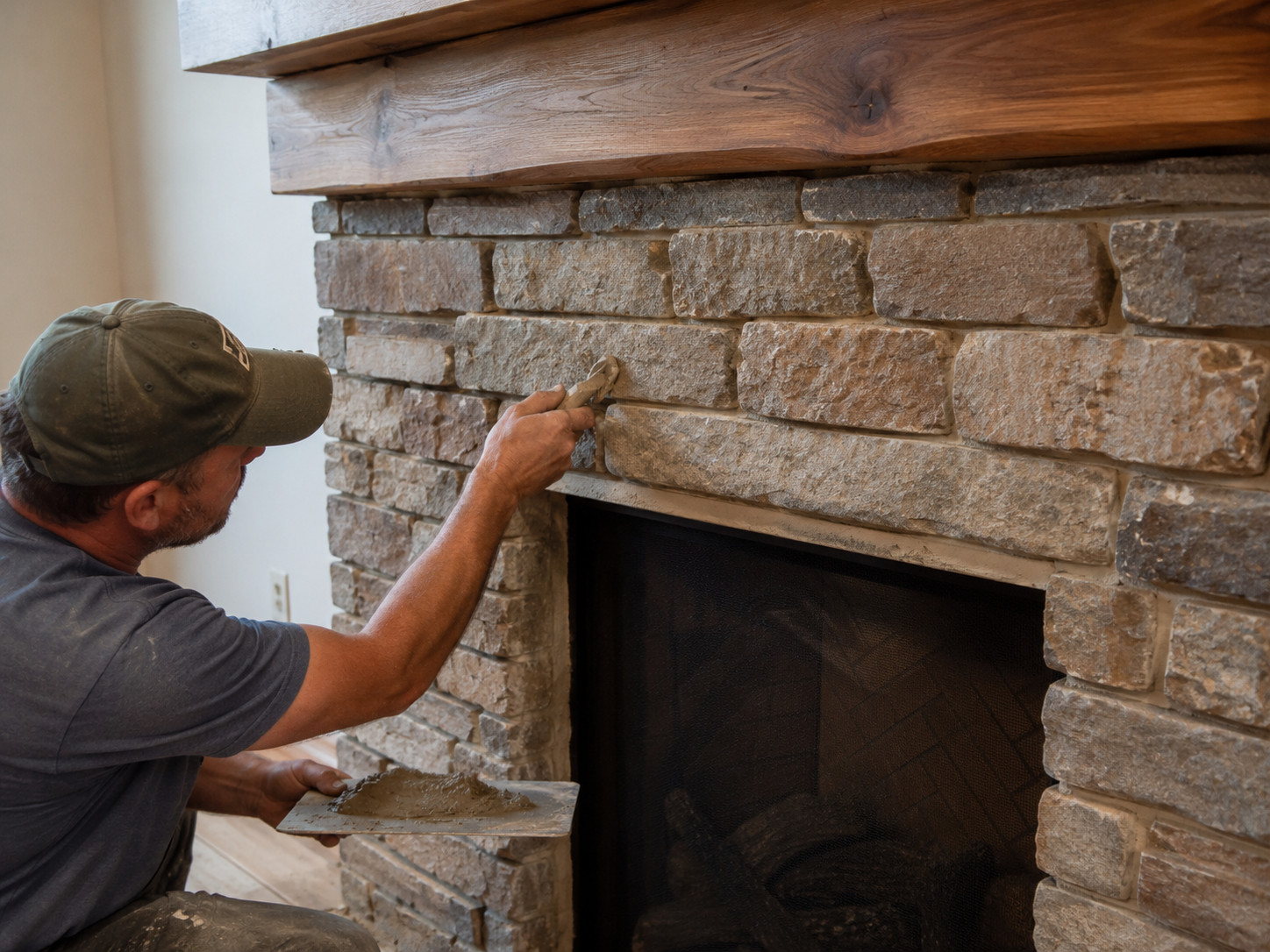 Thin Stone Veneer Installation step 4: Stone Installation & Finish