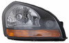 HEAD LAMP RH ORANGE REFLECTOR BLACK BEZEL HQ REPLACEMENT FOR HYUNDAI  TUCSON 2008 PARTSLINK NUMBER  HY2503165