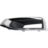 FOG LAMP BEZEL FR RH CHROME/TEXTURED   REPLACEMENT FOR GMC YUKON 2015 PARTSLINK NUMBER  GM1039187