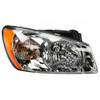 HEAD LAMP RH CHROME LX MODEL HQ REPLACEMENT FOR KIA SPECTRA (SEDAN) 2005 PARTSLINK NUMBER KI2503116