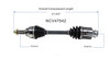 C V AXLE RH 4CYL 2.0L-2.3L REPLACEMENT FOR MAZDA MAZDA 3 2005 PARTSLINK NUMBER NCV47542