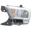 HEAD LAMP LH HALOGEN BLACK/CHROME BEZEL W/O LED DRL  REPLACEMENT FOR TOYOTA TACOMA PICKUP 2WD 2019 PARTSLINK NUMBER TO2502243U